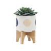 ZJMTOCYU Charming Ceramic Funky Planter with Stand for Vibrant Decor,