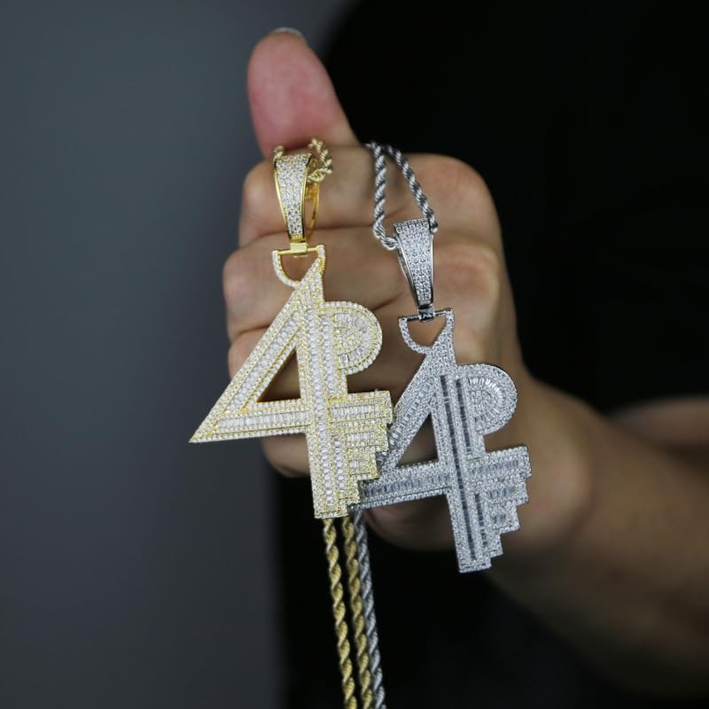 ATJMLADY 4PF For Pocket Full Pendant Necklace for Hip Hop