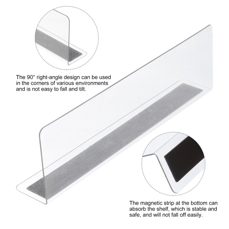 Plastic Shelf Divider- 2. 3 H x 7. 8 L