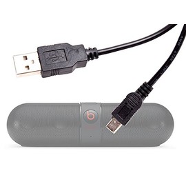 Agagadgets Black Replacement Charger Cable for Beats by Dr Dre Pill Mini Speaker