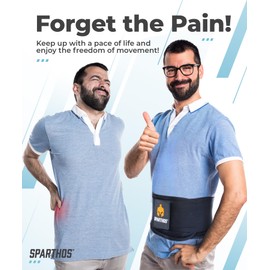 Sparthos Lumbar Support Belt - Immediate Relief from Back Pain, Sciatica, Herniated Disc - Adjustable Lower Back Waist Brace +Lumbar Pad - For Men & Women, Fits 63–73″ Waist (XXX-Large, Check Sizing)