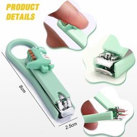 SIOPPKIK 2 Stück Nagelzwicker Set, Nagelknipser Gerade, Knipser für Fingernägel, Nagelknipser Scharf, Nails Cutter für Frauen, Mädchen und Kinder (Grün,Beige)