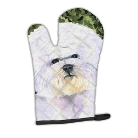 Caroline's Treasures SS8829OVMT Bichon Frise Oven Mitt Heat Resistant Thick Oven Mitt for Hot Pans and Oven, Kitchen Mitt Protect Hands, Cooking Baking Glove