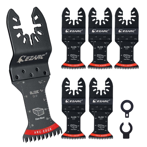 EZARC Multi-Tool Replacement Blades for Wood 5 Piece Set with