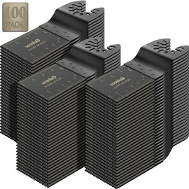 100Pcs Universal Oscillating Tool Oscillating Saw Blades,Oscillating Multitool Blades,Multi Tool Blades Kits,for Dewalt Ryobi Milwaukee tools for Cut Wood,Plastic&Metalm Ideal wood working accessories