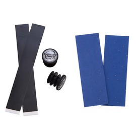 Planet Bike Comfort GEL Road Bike Handlebar Tape with Reflective Bar Plugs, Blue Cork