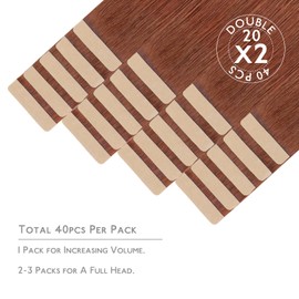 WENNALIFE Tape in Hair Extensions Human Hair, 40pcs 100g 20 inch Dark Auburn Copper Hair Extensions Real Human Hair Straight Tape in Extensions Invisible Human Hair Extensions Reusable Real Hair Exten