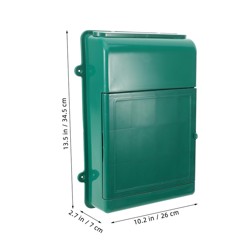 VANZACK Wall Mounted Letterbox Suggestion Box Plastic Mailbox Lockable Letterbox