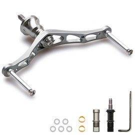 HEIGHTEN 80/92/95/98/110mm Reel Handle (No Knob) Shimano Daiwa Universal Spinning Reel (95mm - Gunmetal) (208)