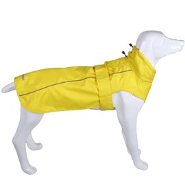 Adjustable Waterproof Dog Raincoat for Dogs,Lightweight Pet Rain Jacket Puppy Clothes with Reflective Strip for Small Medium Large Dogs (Yellow, XX-Large)