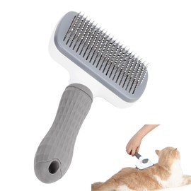 Lollimeow Self Cleaning Slicker Brush for Dog & Cat, Pet Brush for Shedding Haired Cats, Puppy Deshedding Brush, Cat & Dog Grooming Brush, Cat Comb for Kitten Massage, Pet Supplies Accessories
