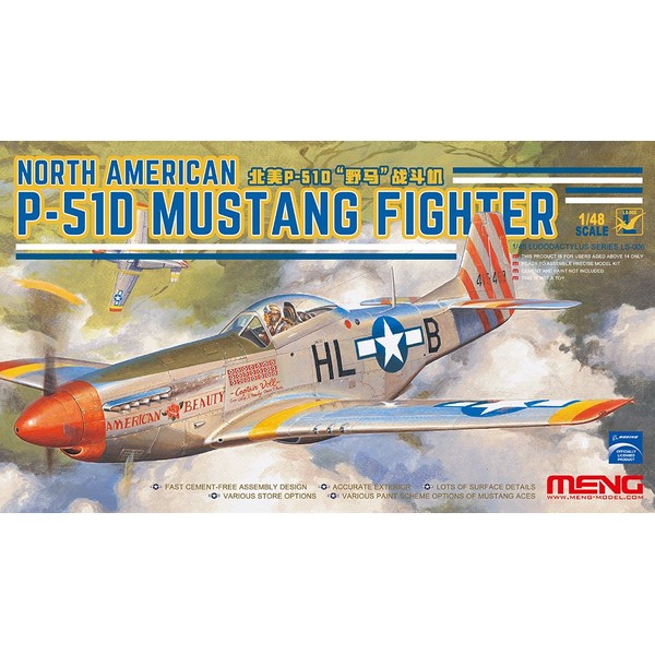 MENG LS-006 North American P-51D Mustang Fighter Plastic Model Kit