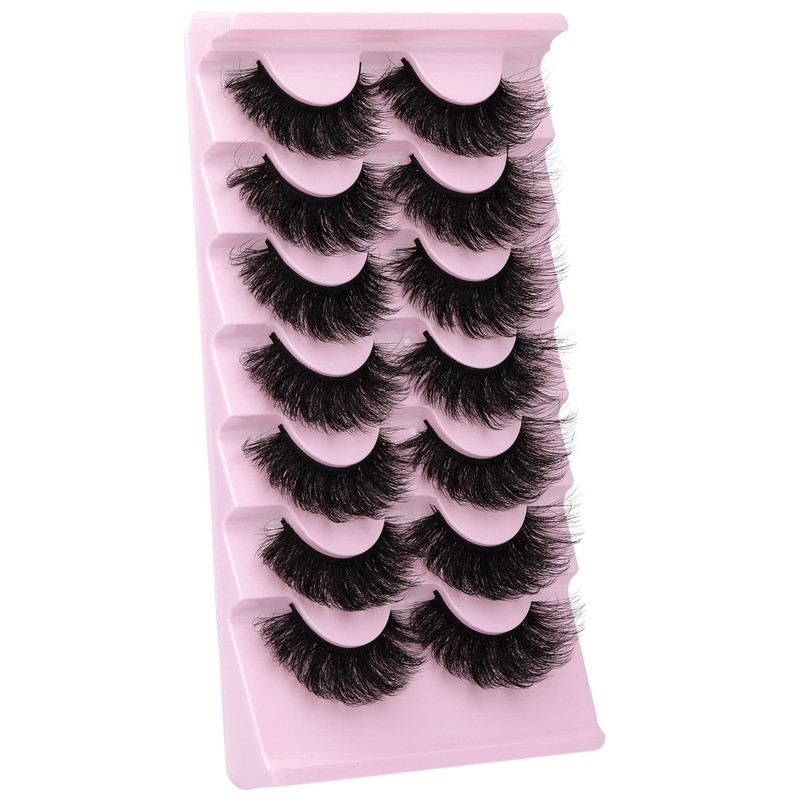 Fake Eyelashes Fluffy Volume Thick Lashes Faux Mink 20MM Long