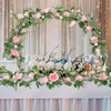 Naidiler Full Pink Flower Garland, 6.2FT Artificial Rose Floral Vine