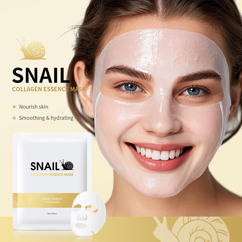 Snail Mucin Face Sheet Mask (5 pcs) - Anti Aging