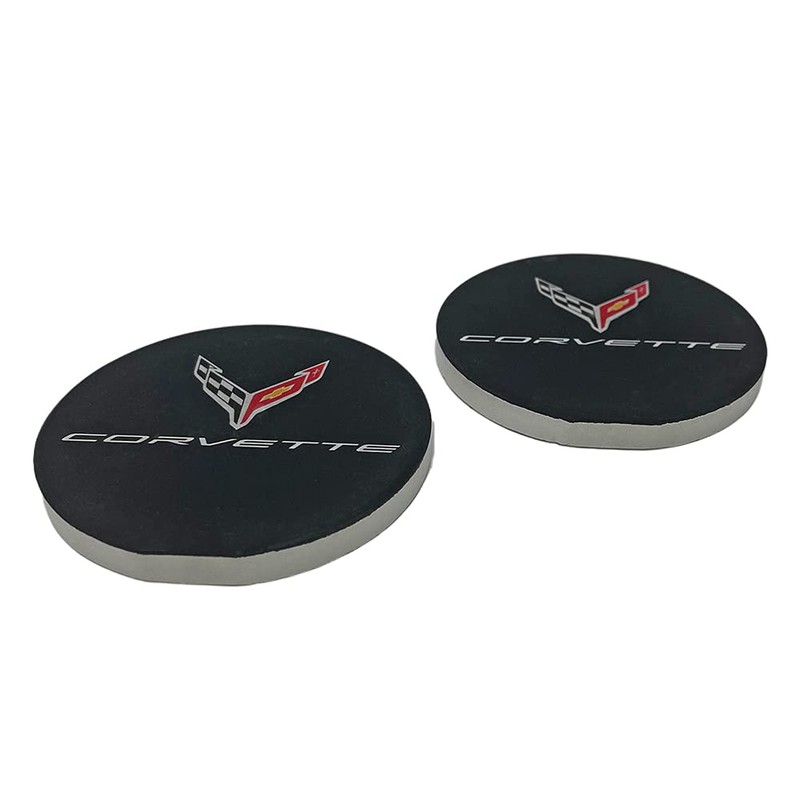 C8 Corvette Cup Holder Coaster Inserts - Set of 2