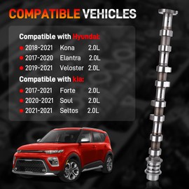 GDUKOP Exhaust Camshaft 24200-2E074 Compatible with Hyundai Elantra Veloster Kona, Kia Forte Soul Seltos 2017-2021 2.0L Replaces for 24200-2E084