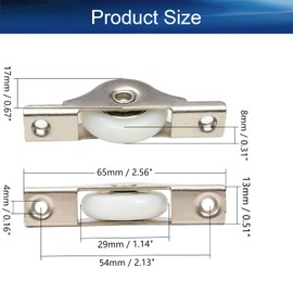 Yinpecly 5Pcs Screen Door Rollers 29mm/1.14" Wheel Dia Sliding Door Window Pulley Nylon Electroplating Single Wheel with Stainless Steel Shell for Sliding Door Window Cabinet Garage Screen Door