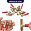 Dapetz ® Brass Ball Valve 6mm Red Lever Inline Hose
