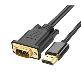 Multibao HDMI to VGA Cable, 1080P Gold plated Built-in IC Chip HDMI Male to VGA Male Adapter for PC HDTV Monitor 2M