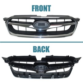 Front Grill for 2008-2009 Subaru Legacy Dark gray and Chrome moulding(1*Grille,Screw)