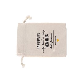 Gorise 10 Pcs Hangover Kit Bags Cotton Drawstring Gift Bags for Bridesmaids Bachelorette Party Wedding Favors Decorative Pouches