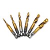 NUZAMAS 6 Piece Screw Thread Tap Drill Set Hex Shank