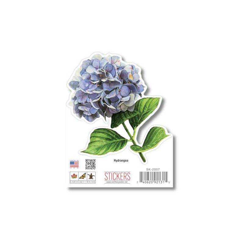 Earth Sky + Water - Hydrangea - 3.5″ Sticker
