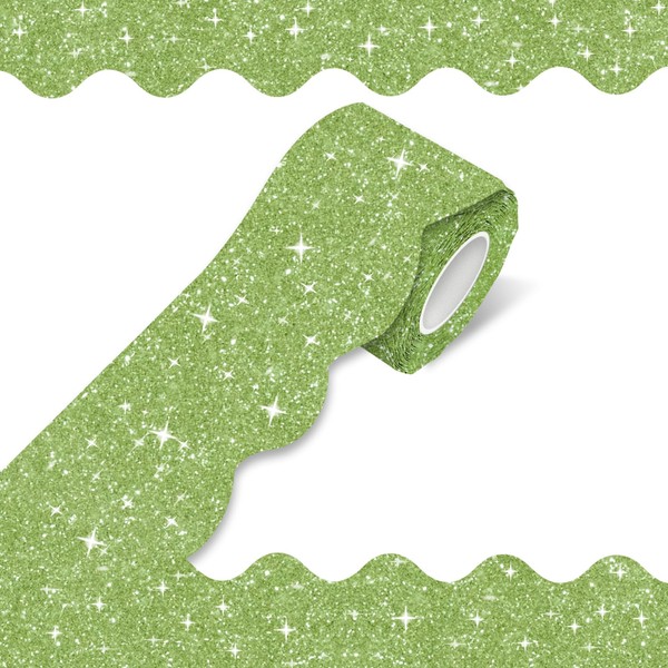70Ft Shine Scalloped Bulletin Board Border- Green Bulletin Board Border,