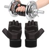 BOODUN Half Finger Gloves Deerskin Gloves with Wrist Wrap for