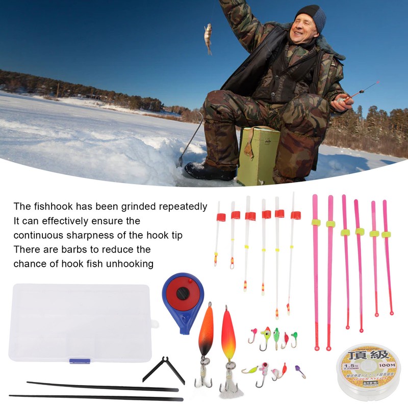 Mini Ice Fishing Rod Reel Combo Portable Ice Fishing Pole