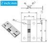 4 Pieces Spring Door Hinge 304 Stainless Steel Self Closing
