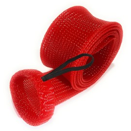 Reaction Tackle Fishing Rod Socks - Fishing Pole Sleeves and Covers for Baitcasting and Spinning Rods, Red (Point-Long-8)