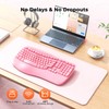 MEETION Wireless Ergonomic Keyboard with Wave Keys and Wrist Rest