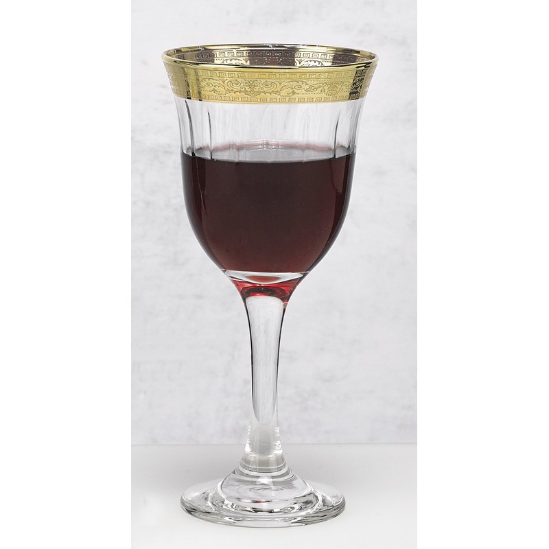 Lorren Home Trends Red Wine Set of 6 Melania Collection