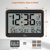WallarGe Atomic Digital Wall Clock Battery Operated, Self-Setting, Large Display