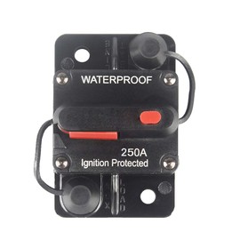 WOHHOM 250 Amp Circuit Breaker with Manual Reset 12V-36V DC Waterproof Surface Mount for Car Audio Rv Marine Boat Truck Trolling Motors, 30-300A Car Speaker Resettable Fuse