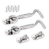 BuxiuGK 2 Piece Heavy Duty Cabin Hook Eye Door Latch