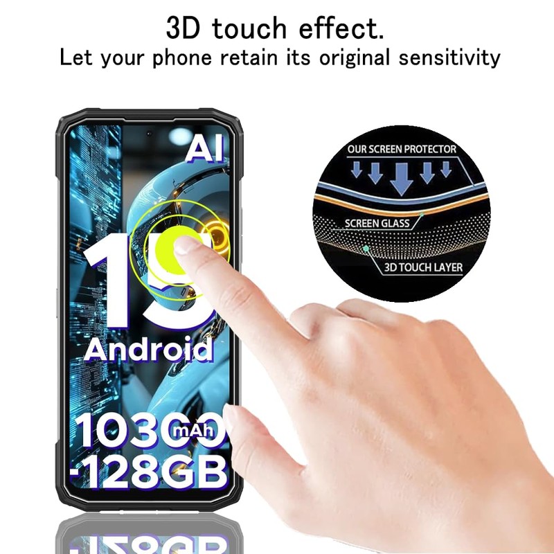 Tzstz 3 Pieces Tempered Glass Screen Protector for DOOGEE Blade