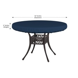 Covers & All Round Table Top Cover, 12 Oz Waterproof UV & Weather Resistant Patio Table Cover, Outdoor Table Cover for Patio Outdoor Furniture & Coffee Table (54" Dia x 4" H Inches, Blue)