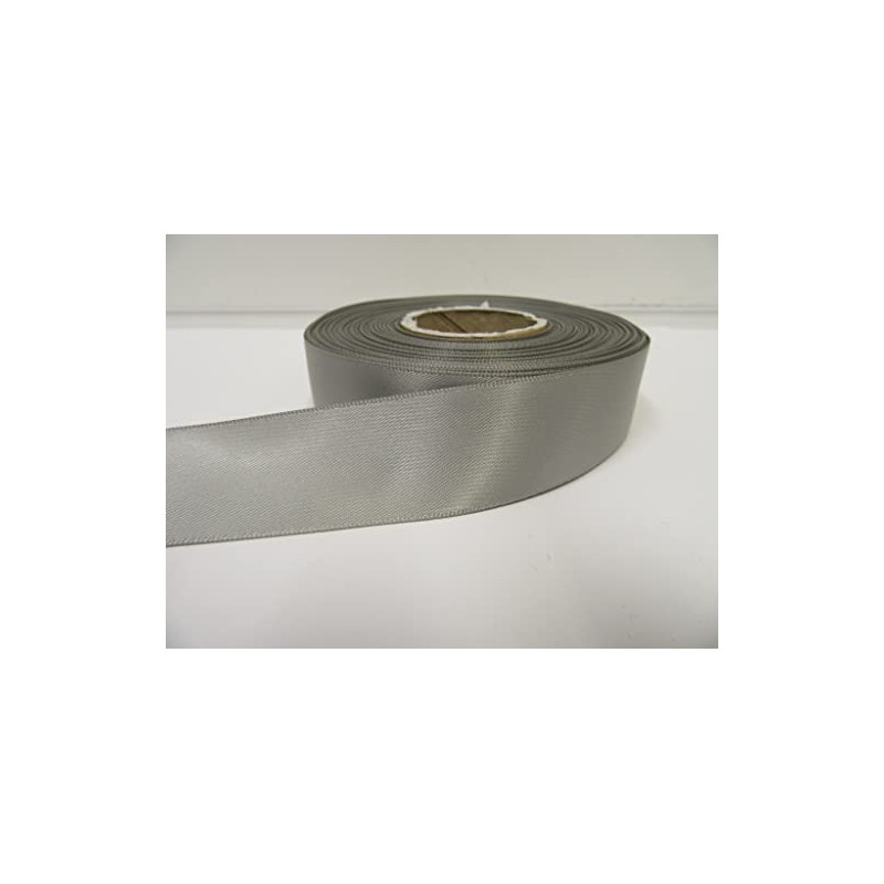 2 metres of 25mm Satin Ribbon Smoky Dark Grey Dark