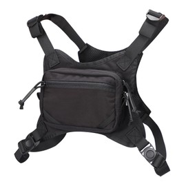 MGFLASHFORCE Chest Bag for Men and Women, Chest Rig Pack Front EDC Pouch Running Vest Phone Holder for Workout, Hiking and Outdoor Sports