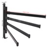 Black Swivel Towel Bar Punch Free Bathroom Towel Rack Wall