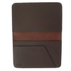 CTM® Leather Top Stub Checkbook Cover Wallet, Brown