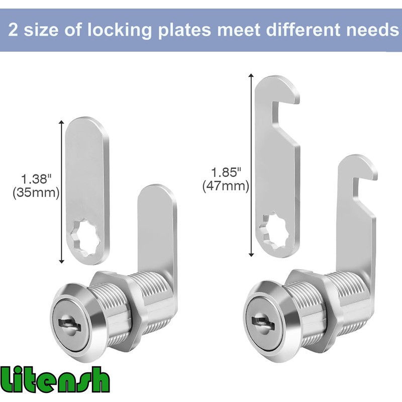 Litensh Security Mailbox Lock with Different Keys, 25mm Letter Post