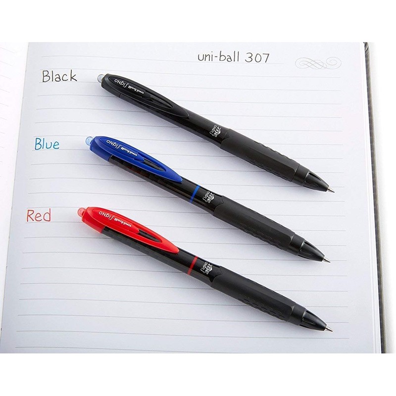 Uni-Ball Signo 307 - Fine Retractable Rollerball Pen - 6
