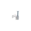 Secure 10mm White Flat Nail Cable Clip for Coax, Ethernet,