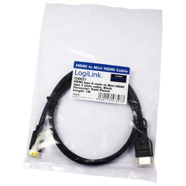 Logilink 1m HDMI to Mini HDMI Cable - Black