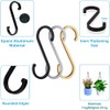 UFOVAOK Pack of 10 S Hooks, Black, S Shaped Aluminium