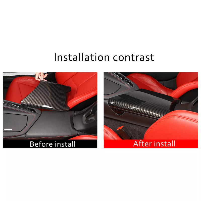 autopart2021 For C8 Corvette Stingray 20-25 Carbon Fiber ABS Console